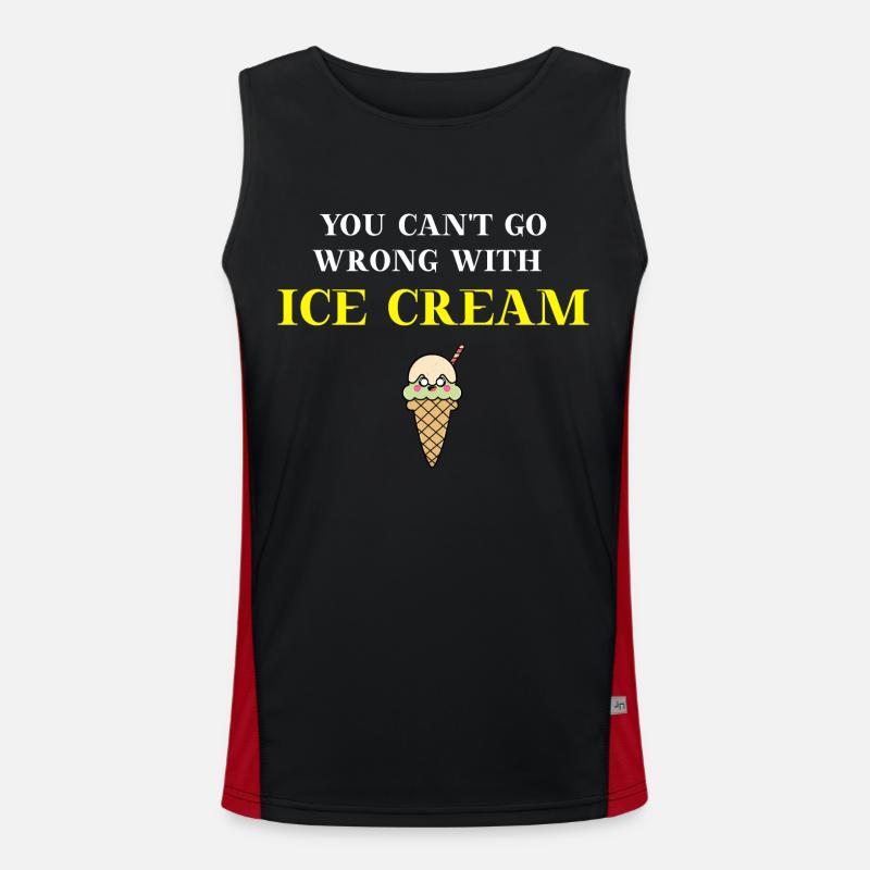 You can't go wrong with ice cream Eis Geschenkidee Funktionelles Kontrast-Tank Top für Männer 
