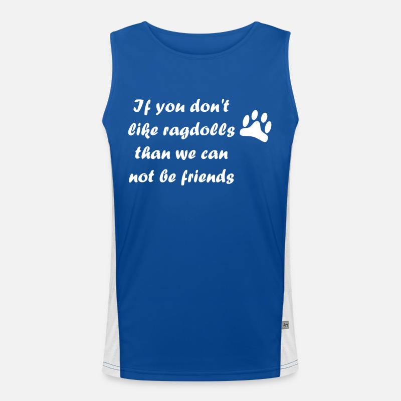 Ragdoll Spruch Funktionelles Kontrast-Tank Top für Männer 