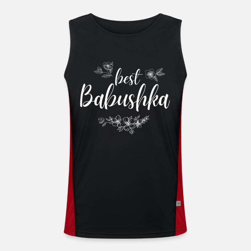 Beste Babuschka. Babuschka Geschenk Funktionelles Kontrast-Tank Top für Männer 