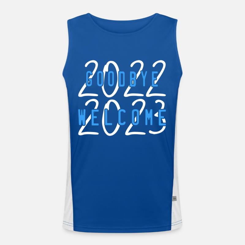 Willkommen 2023 Funktionelles Kontrast-Tank Top für Männer 