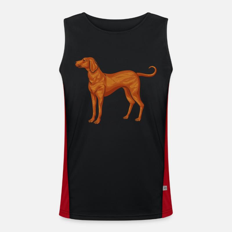Redbone Coonhound Hund Geschenk Funktionelles Kontrast-Tank Top für Männer 