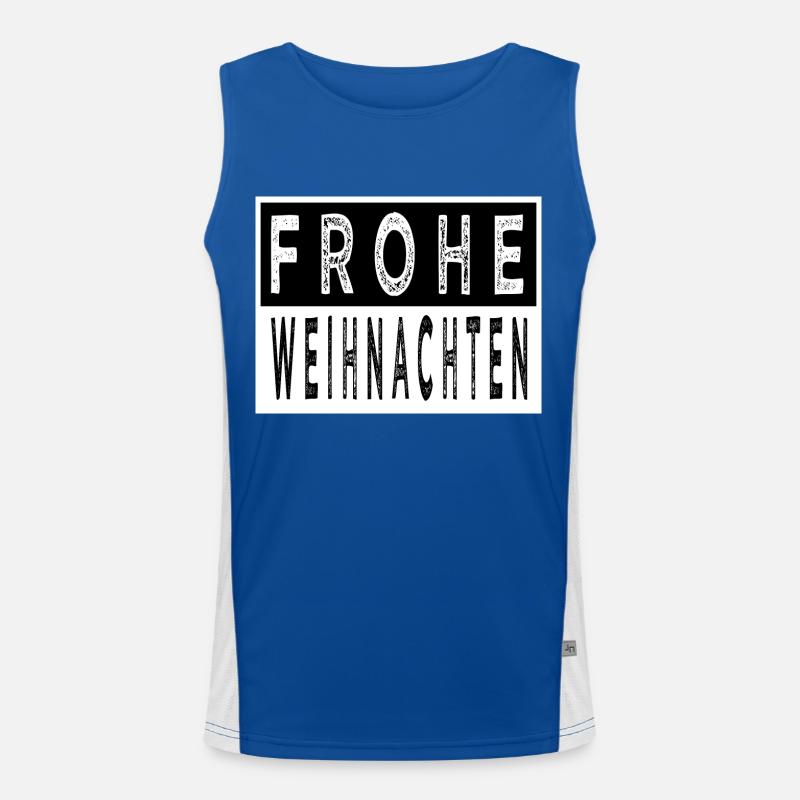 geschenk spruch bäume alkohol weihnachtszeit Funktionelles Kontrast-Tank Top für Männer 