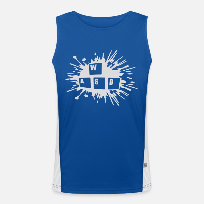 PC Computer WASD Tastatur Funktionelles Kontrast-Tank Top für Männer 