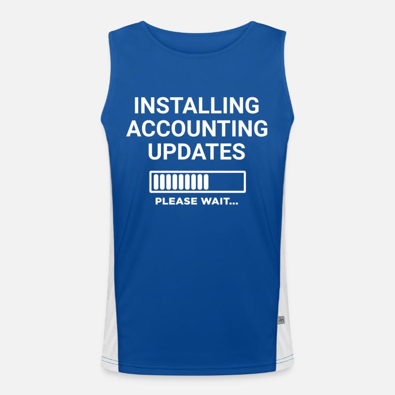 Installing Accounting Updates Please Wait Men's Functional Contrast Tank Top 