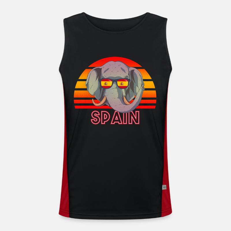Spanien Funktionelles Kontrast-Tank Top für Männer 