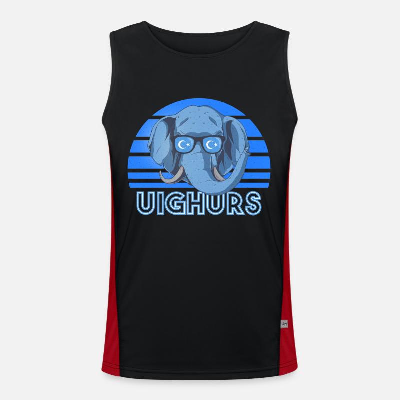 Uiguren Funktionelles Kontrast-Tank Top für Männer 