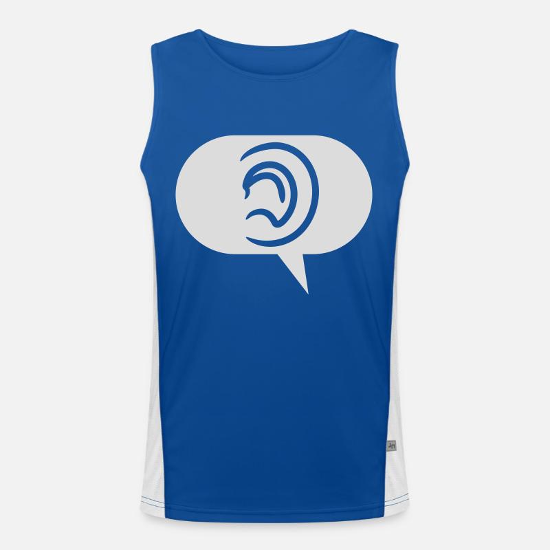 Perceive sounds Symbol speech bubble Men's Functional Contrast Tank Top 