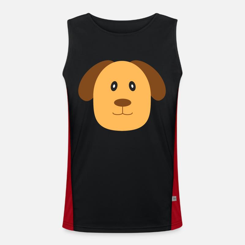Glücklicher Hund Funktionelles Kontrast-Tank Top für Männer 