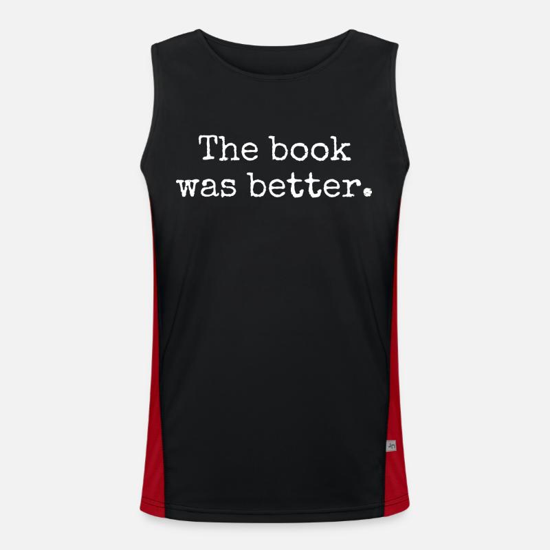 Das Buch war besser Funktionelles Kontrast-Tank Top für Männer 