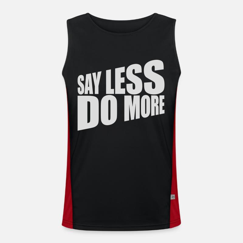 say less do more - Men's Functional Contrast Tank Top  - black/red