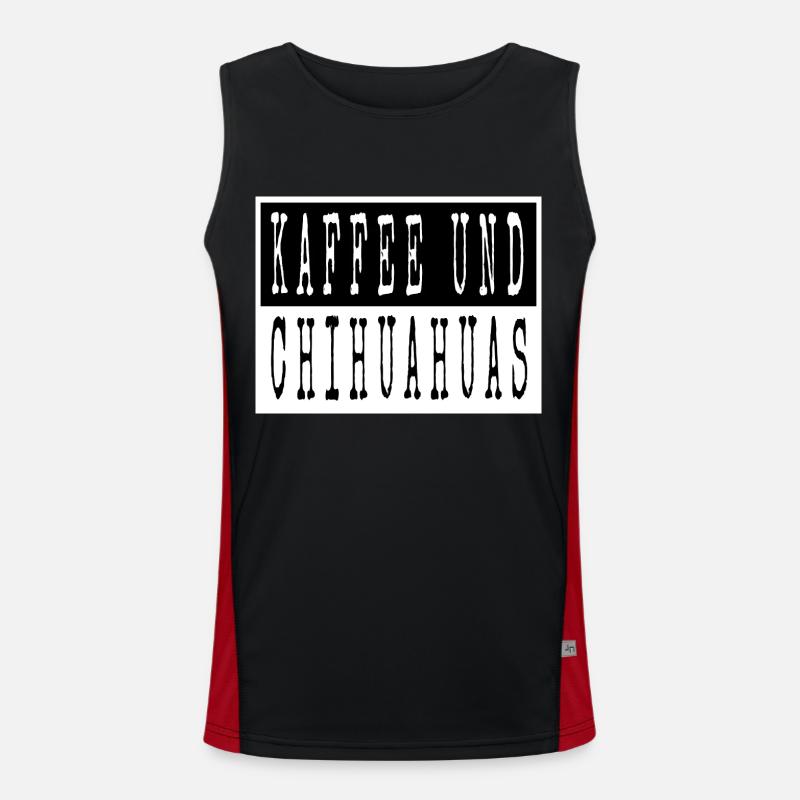 arabica hunderasse lustiger spruch Funktionelles Kontrast-Tank Top für Männer 