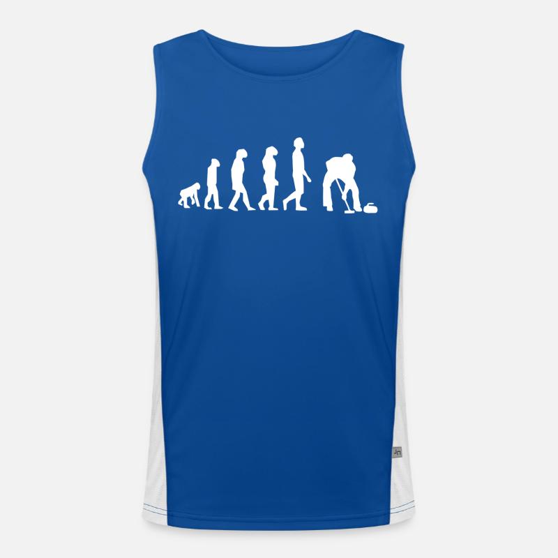 Curling-Evolution Funktionelles Kontrast-Tank Top für Männer 