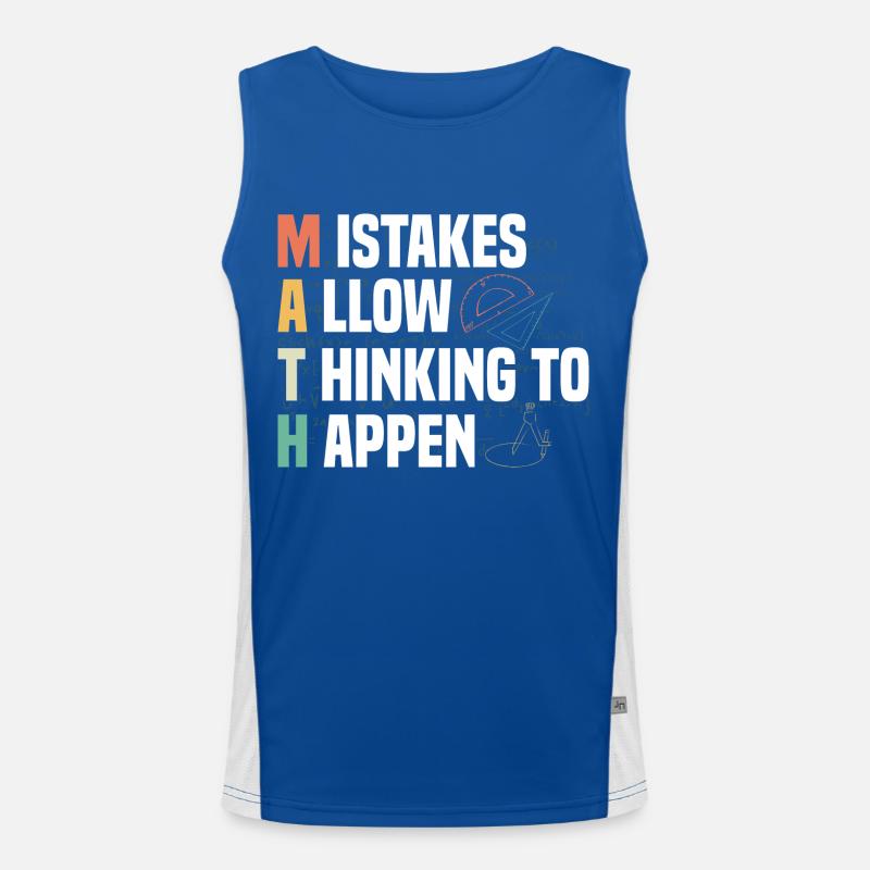 Math Mistakes Allow Thinking To Happen School Math Funktionelles Kontrast-Tank Top für Männer 