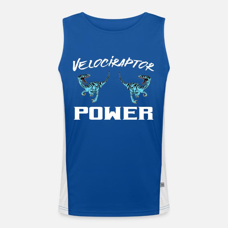 Conception de puissance Velociraptor Débardeur respirant contrasté Homme 