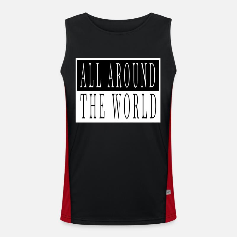 typography funny outdoors birthday Funktionelles Kontrast-Tank Top für Männer 