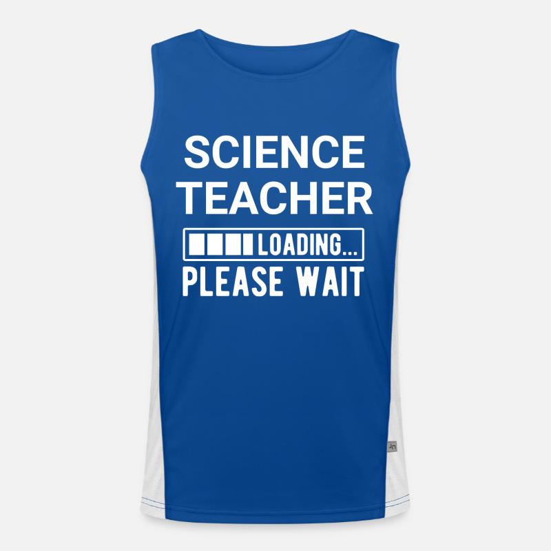 Science Teacher Loading Please Wait Men's Functional Contrast Tank Top 
