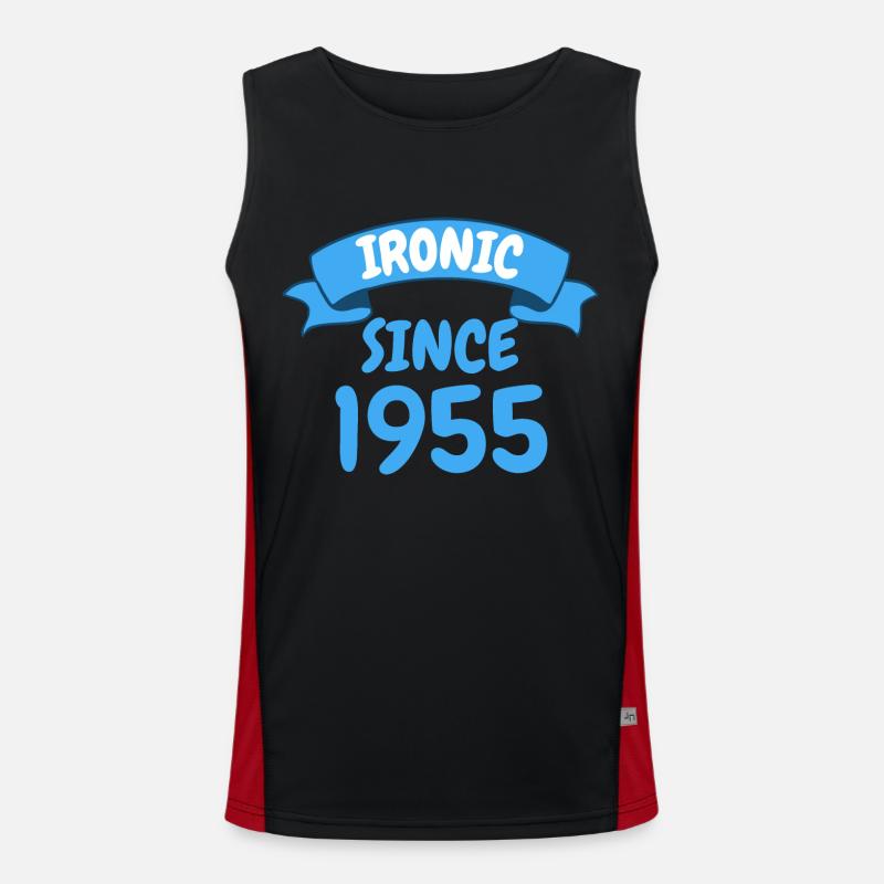 Ironic since 1955 Party Gift 68th Birthday Men's Functional Contrast Tank Top 
