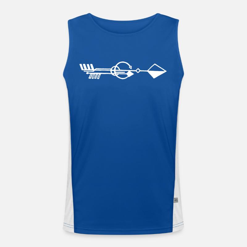 Strange white arrow Men's Functional Contrast Tank Top 
