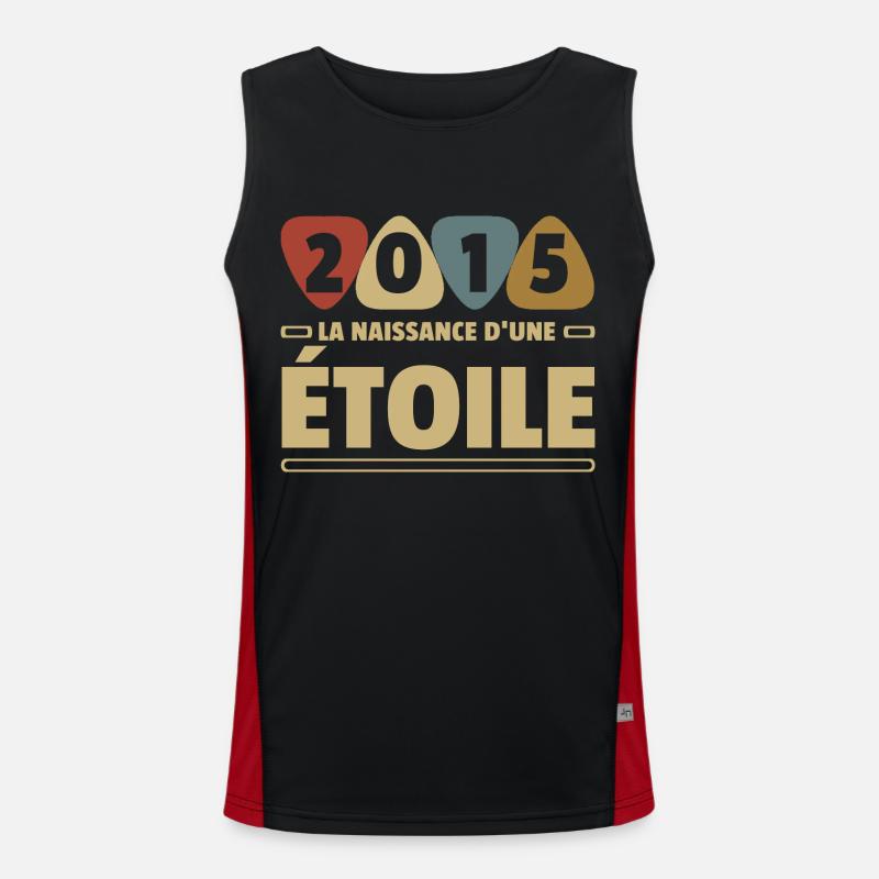 2015 date de naissance / anniversaire année 2015 Débardeur respirant contrasté Homme 
