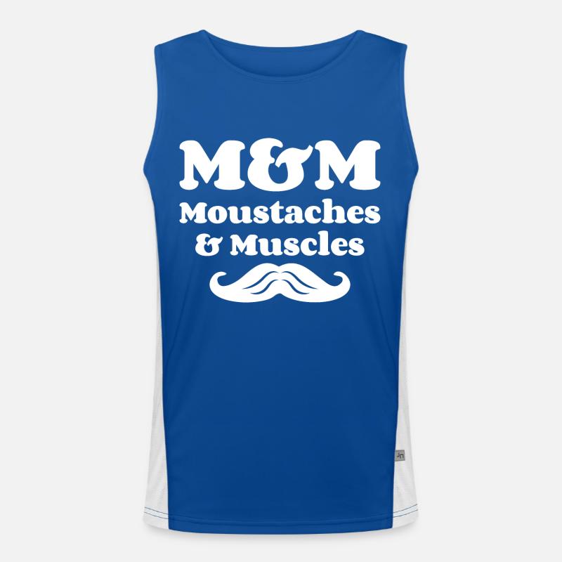 M&M (Whiskers & Muscles) Men's Functional Contrast Tank Top 