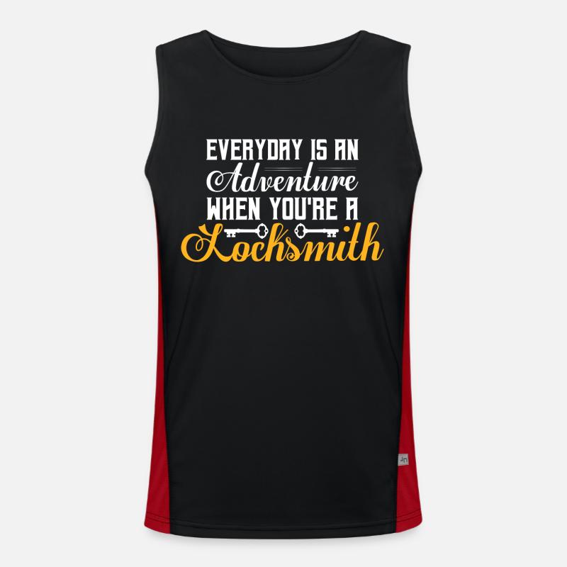 Everyday Is An Adventure When You're A Locksmith K Men's Functional Contrast Tank Top 