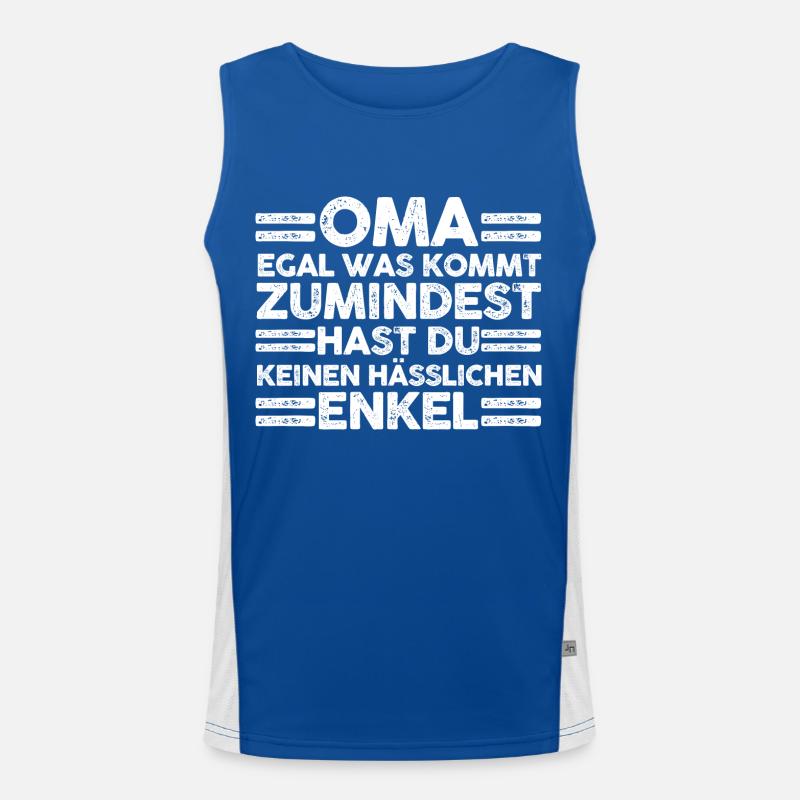 Enkel Großmutter Oma Funktionelles Kontrast-Tank Top für Männer 