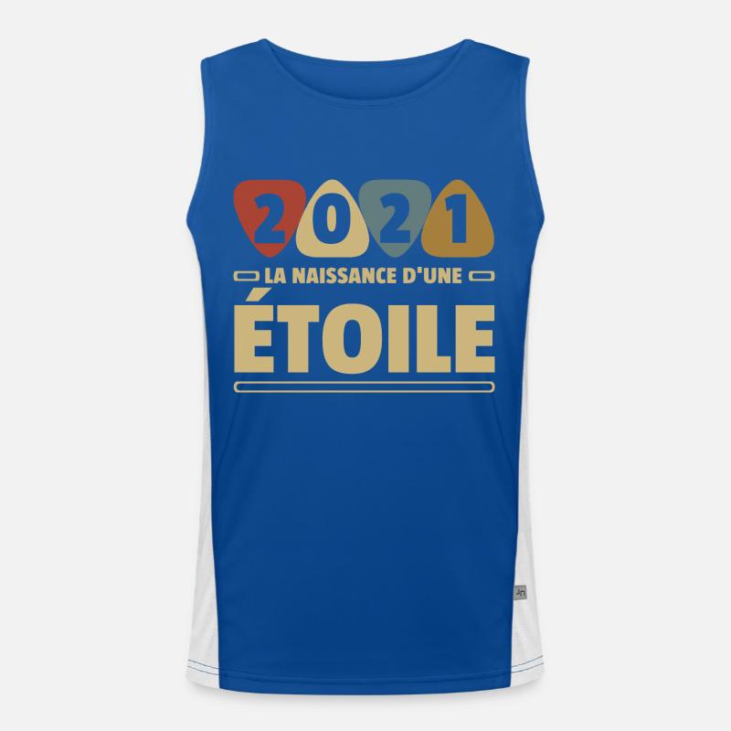 2021 date de naissance / anniversaire année 2021 Débardeur respirant contrasté Homme 