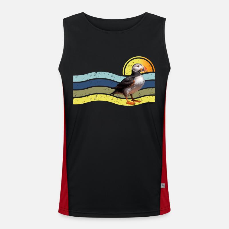 Puffin Island Funktionelles Kontrast-Tank Top für Männer 