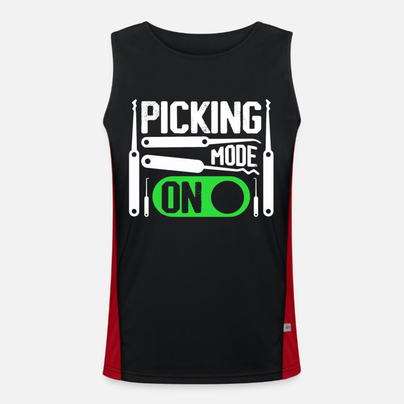 Picking Mode On Locksmith Lockpicker Funktionelles Kontrast-Tank Top für Männer 