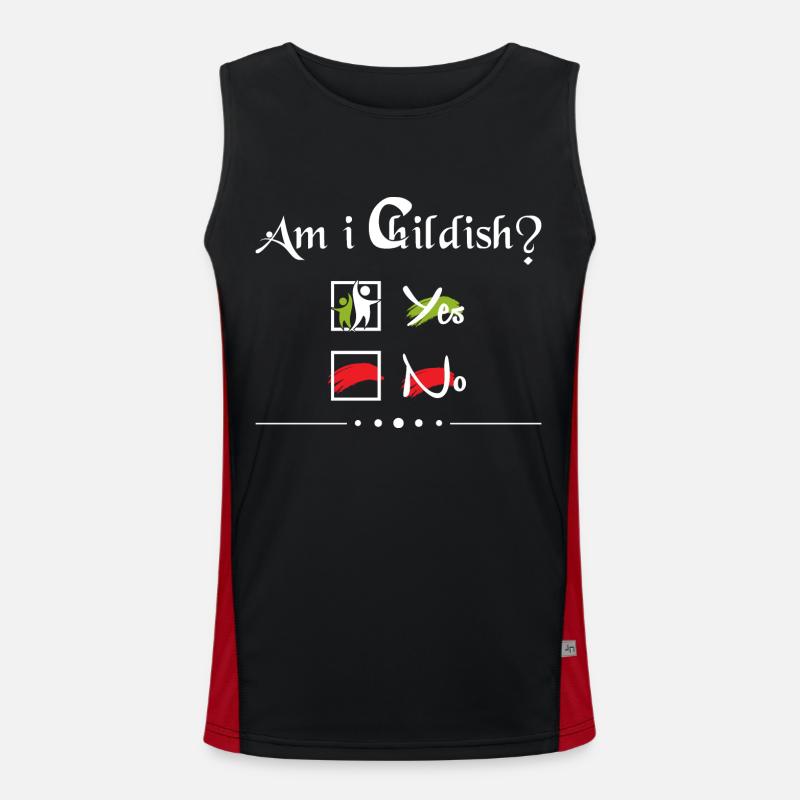 Bin ich kindisch? Funktionelles Kontrast-Tank Top für Männer 