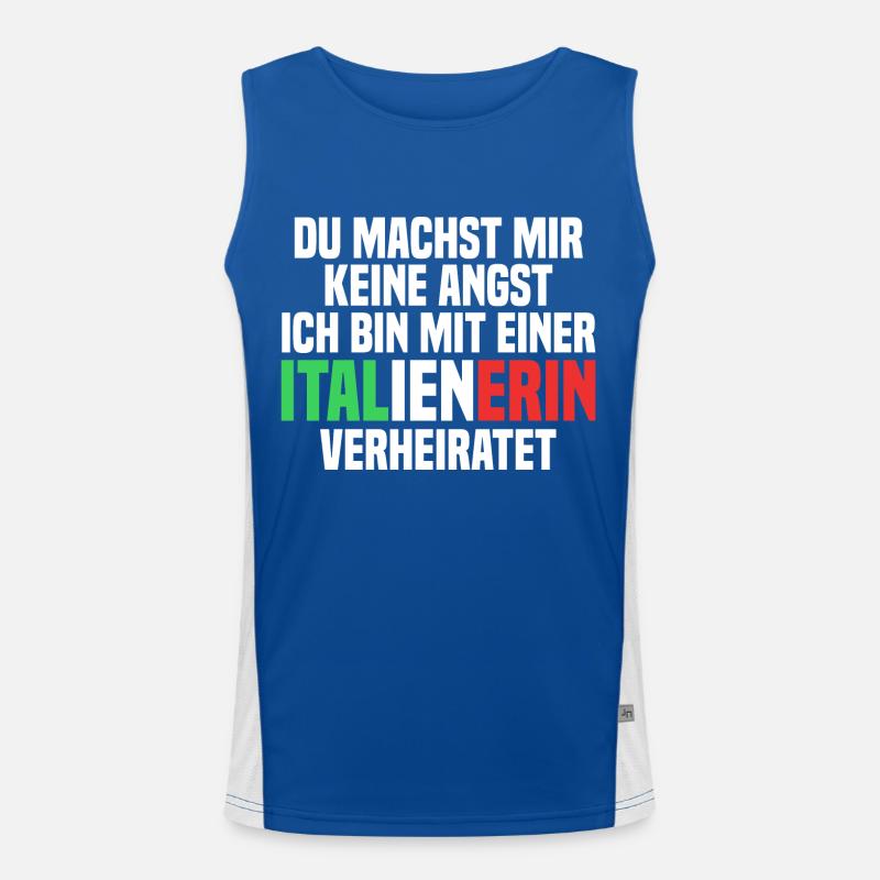 Du machst mir Keine Angst ich bin mit einer Italie Funktionelles Kontrast-Tank Top für Männer 