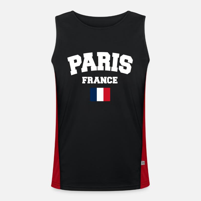 Paris Funktionelles Kontrast-Tank Top für Männer 