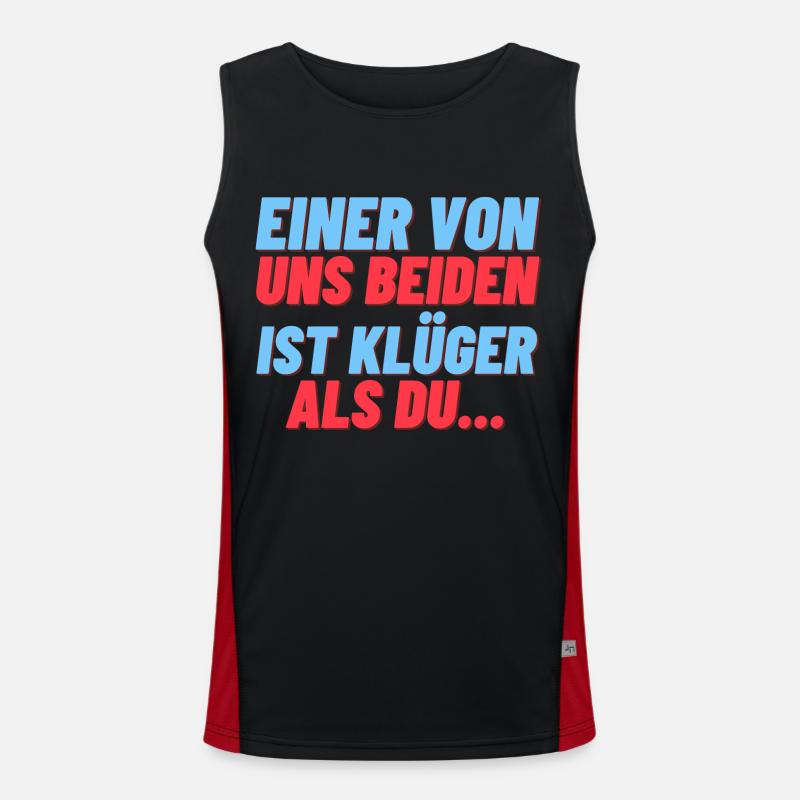 Einer Von Uns Beider Ist Klüger Als Du... Funktionelles Kontrast-Tank Top für Männer 
