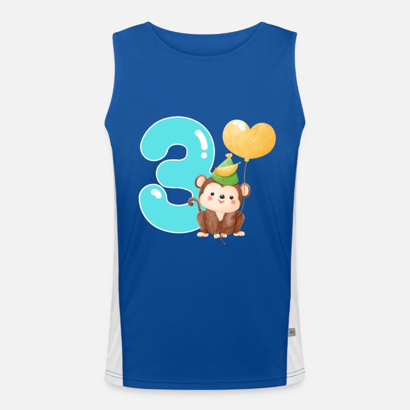 3. Geburtstag. Drei Jahre Geschenk Funktionelles Kontrast-Tank Top für Männer 