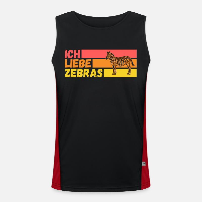 Zebra Funktionelles Kontrast-Tank Top für Männer 
