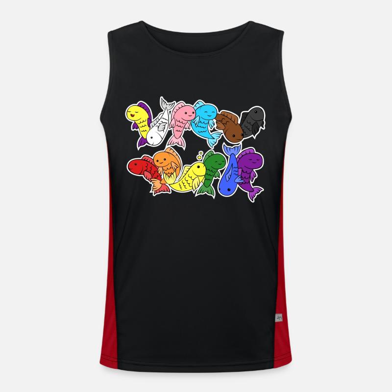 Pride Progress Flag Poissons Egalité Débardeur respirant contrasté Homme 