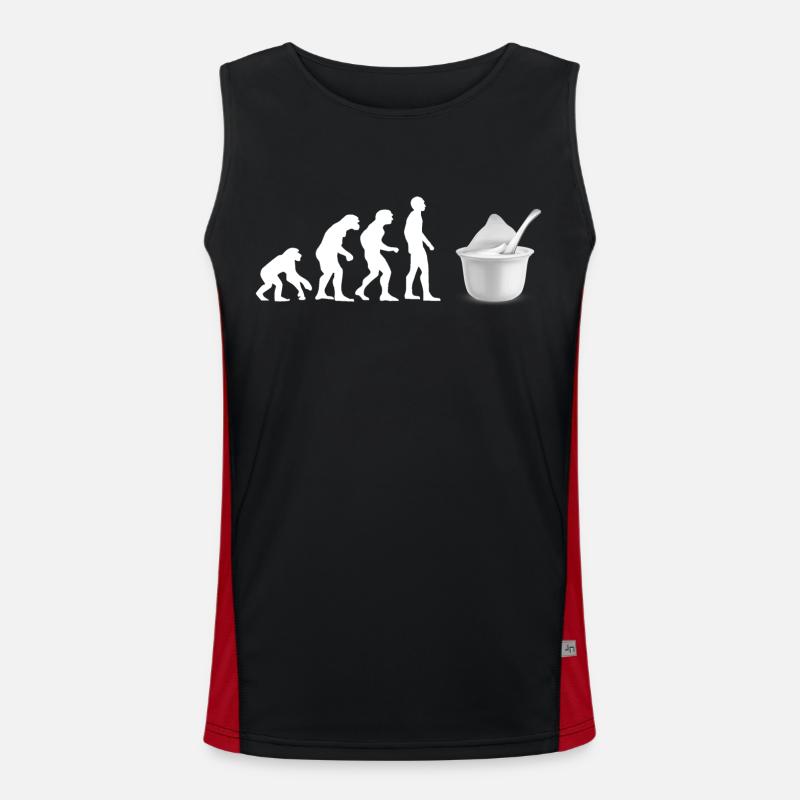yogurt evolution - Men's Functional Contrast Tank Top  - black/red