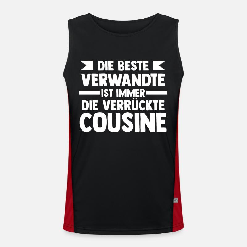 Cousinen Cousine Funktionelles Kontrast-Tank Top für Männer 