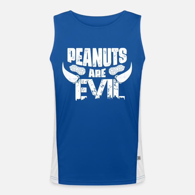 Peanuts Are Evil Nut Allergic Awareness Men's Functional Contrast Tank Top 