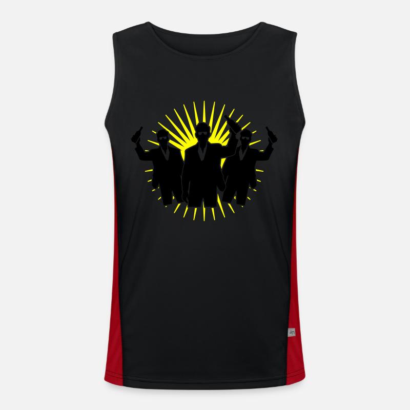 Drunk Party Booze Silhouette Men's Functional Contrast Tank Top 