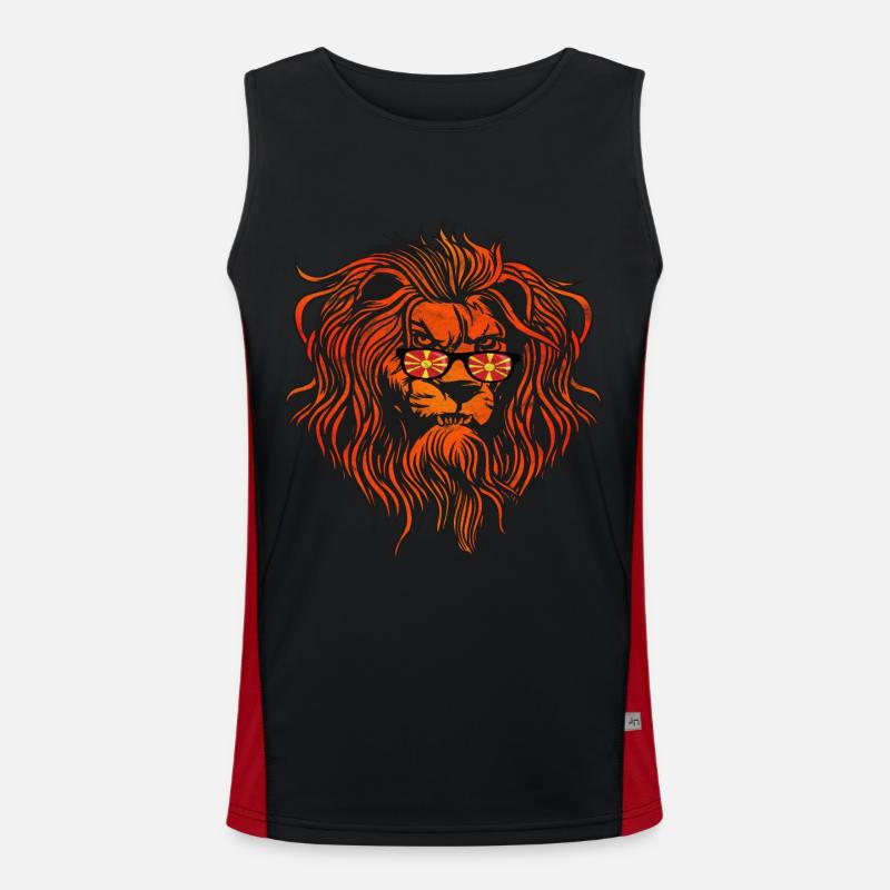North Macedonia Men's Functional Contrast Tank Top 