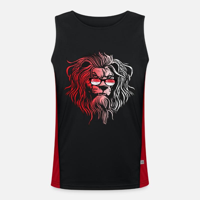 Singapur Funktionelles Kontrast-Tank Top für Männer 