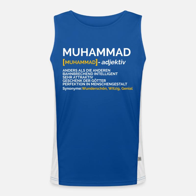 Muhammad Funktionelles Kontrast-Tank Top für Männer 