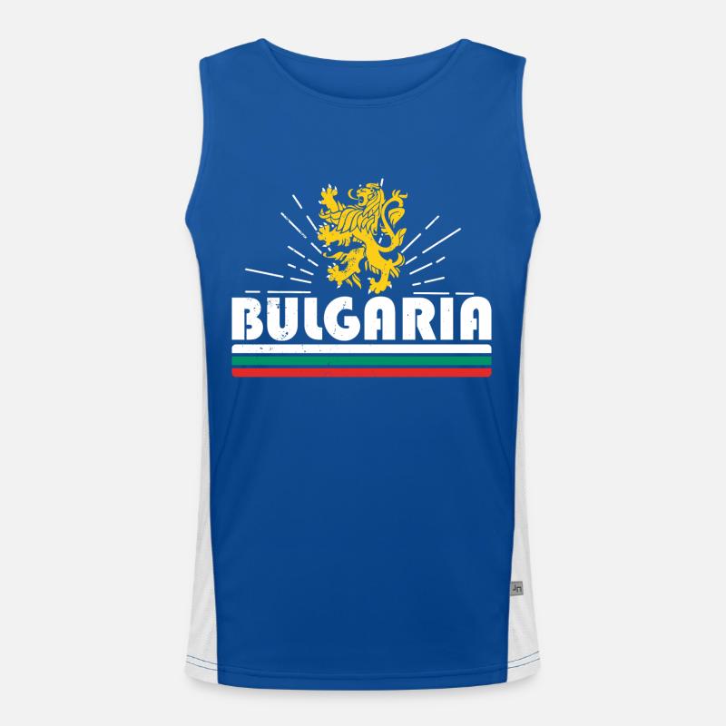 Bulgaria Holidays Balkans Bulgarians Sofia Saying Men's Functional Contrast Tank Top 
