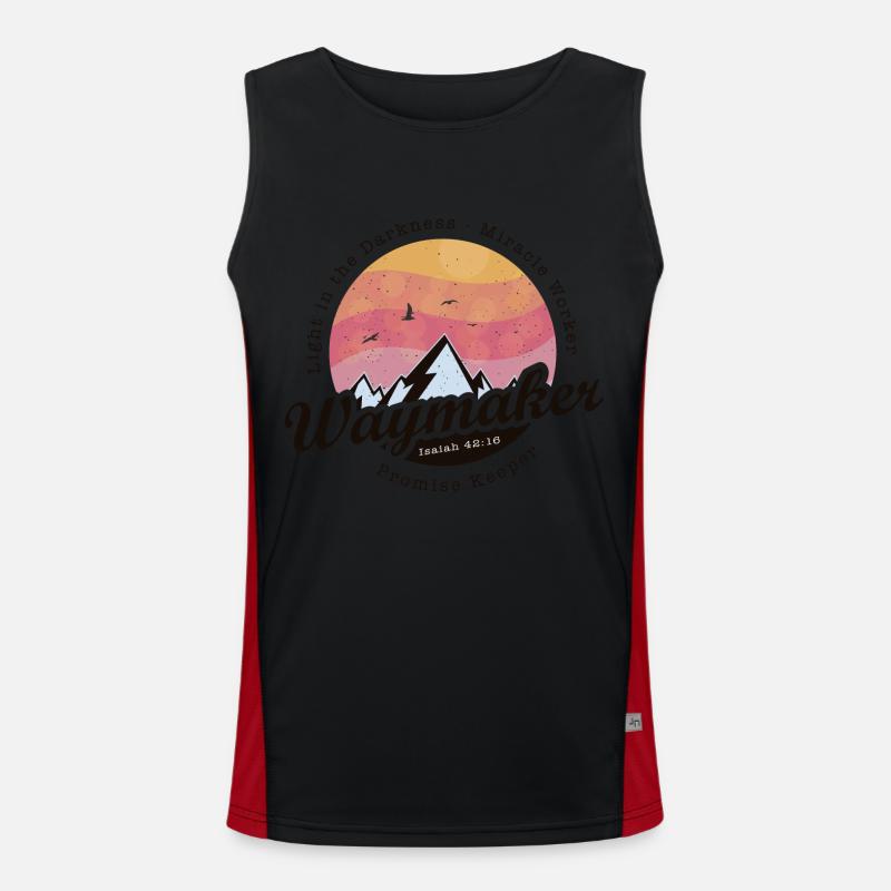 Vintage Waymaker Promise Keeper Miracle Worker Men's Functional Contrast Tank Top 