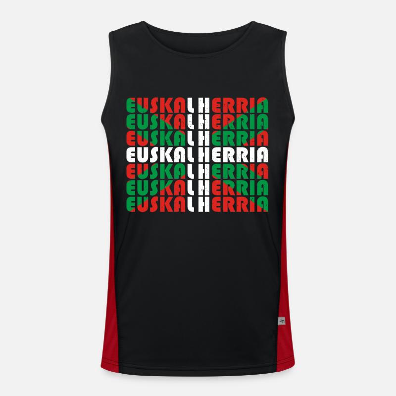 Euzkadi Euskal Herria Spanien Baskenland Basco Funktionelles Kontrast-Tank Top für Männer 