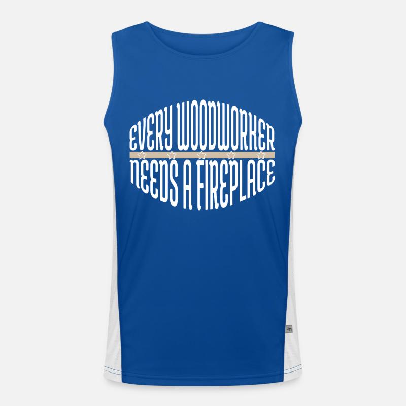 cutter funny carpenter chainsaw carpenter Funktionelles Kontrast-Tank Top für Männer 