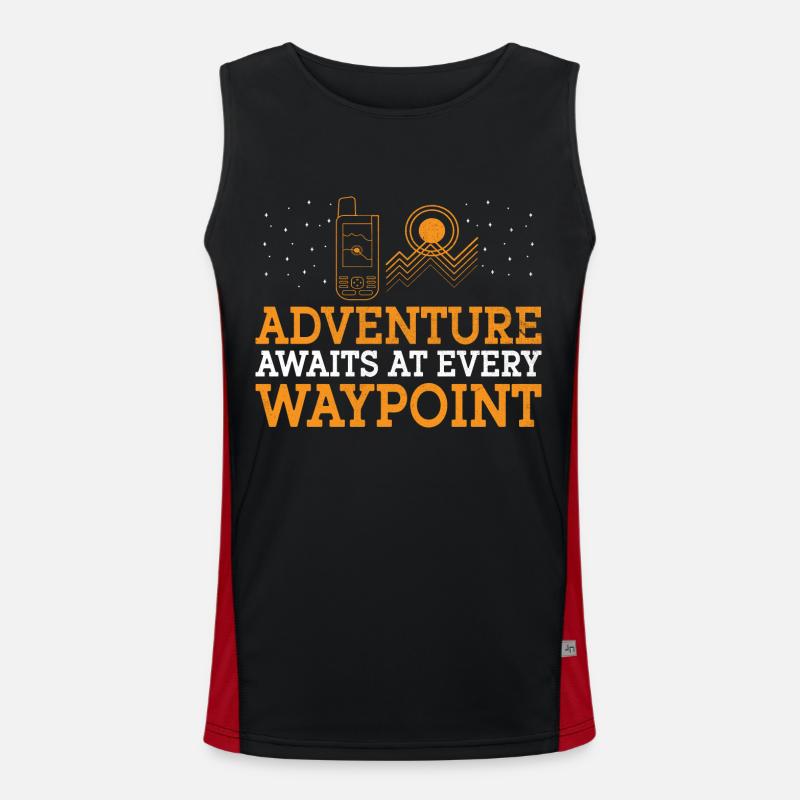 Geocaching Geocache Lustiger Geocacher Geocacher Sayi Funktionelles Kontrast-Tank Top für Männer 