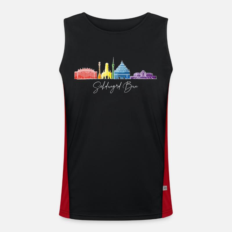 Stuttgart Bua Funktionelles Kontrast-Tank Top für Männer 