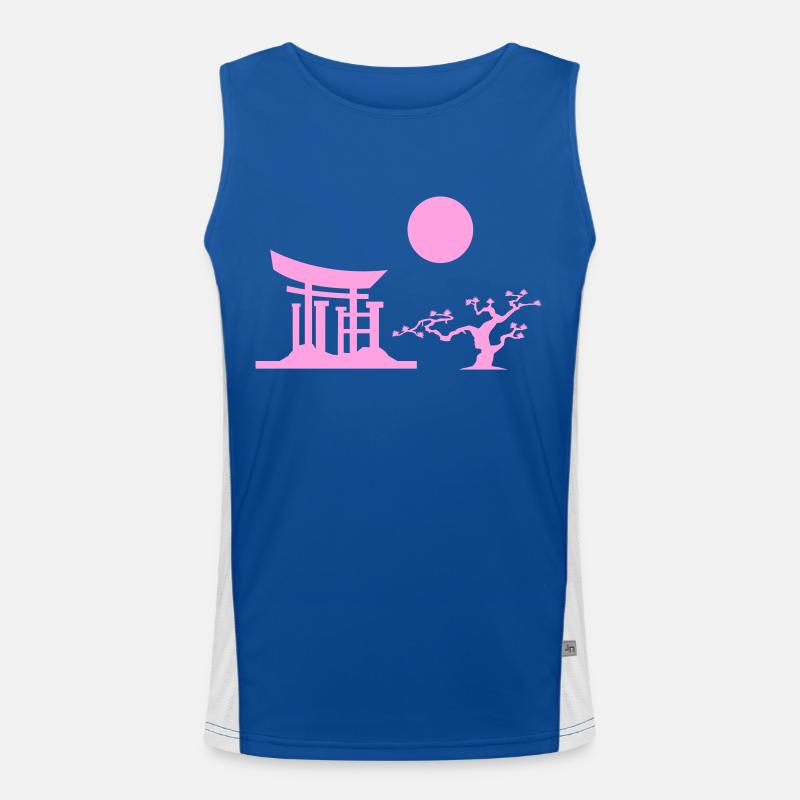 Japan Gate Silhouette Men's Functional Contrast Tank Top 
